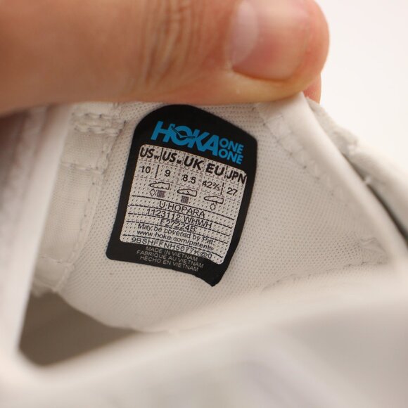 HOKA One One Hopara 2 Men\'s 9 Women\'s 10 Raw White Hiking 1123112 WHWH main image 7